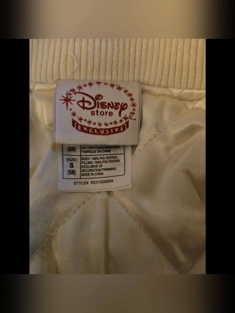 Vintage Disney Store Minnie Mouse Satin Varsity Jacket Kids XS EUC